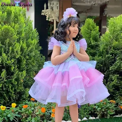 2024 Meerjungfrau Kleid Mädchen Sommer Tutu Kleid Kinder Mädchen Prinzessin Kostüm Neujahr Kostüm Image