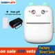 Mini Portable Printer Cute Cat Mobile Phone Photo Title Error Note Thermal Stickers Paper Bluetooth