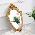 European Decorative Wall Mirror Retro Gold Court Relief Hanging Mirrors for Home Wall Bedroom