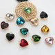 Alloy Colorful Crystal Small Hearts Charms 12pcs/lot 16*14MM DIY Necklace Earrings Bracelet