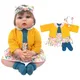 55 Cm Baby Doll Clothes Dress Sock Set 22 Inch Girl Doll Outfits Children Toys Clothing