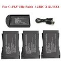 Original For JJRC X12 / EX4 11.4V 2400mAh Battery Charger Sets For C-FLY Cfly Faith Drone RC