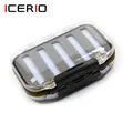 ICERIO Mini Double Layers Waterproof Fly Fishing Box Premium Plastic Nymph Fishing Fly Box