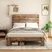 Farmhouse Wood Platform Bed Frame with Headboard