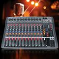 DENEST 12 Channel Audio Mixer Bluetooth USB DJ Sound Mixing Console Amplifier Studio Audio Mixer