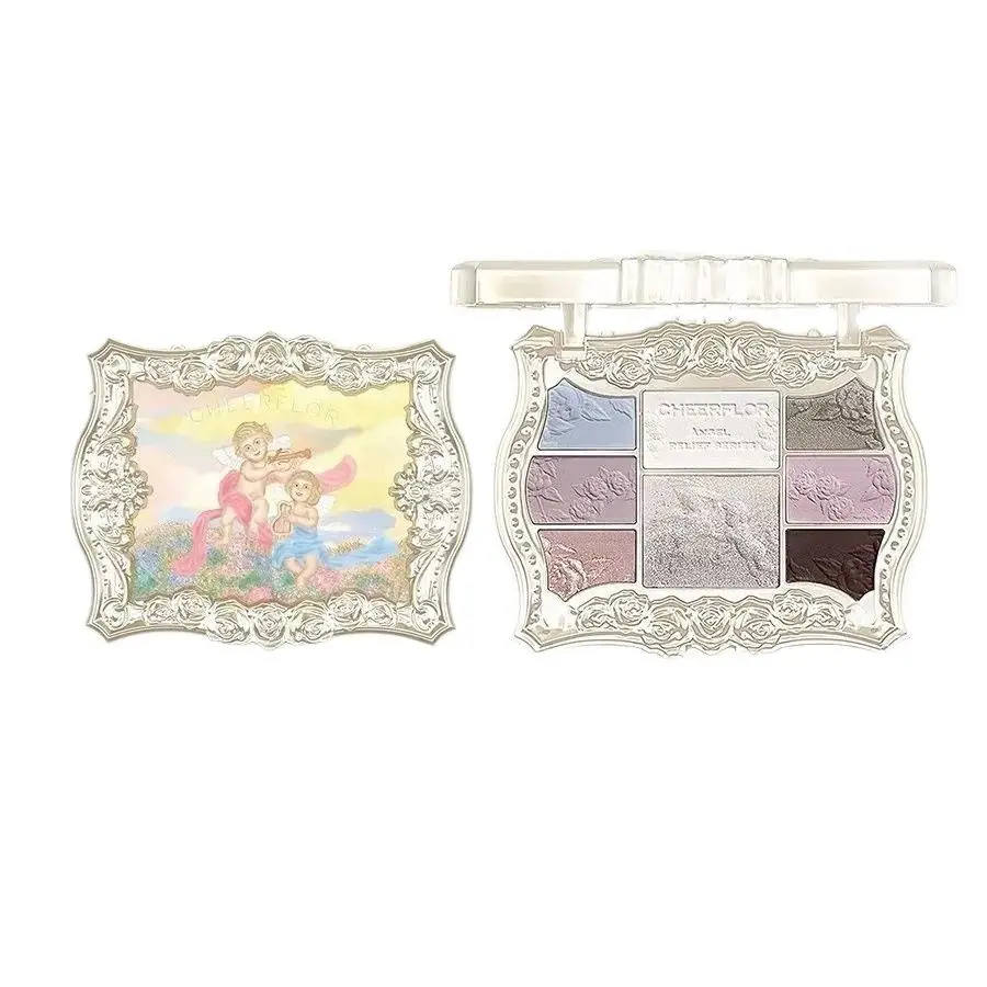 Cheer flor Lidschatten-Palette 8 Farben Make-up matt schimmern Lidschatten Text marker Kontur erröten Puder alles in einer Make-up-Palette Image