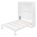 Full Cube Cabinet Space-Saving Wall Bed with Shelf, Muti-Functional Wood Mobile Murphy Chest Cabinet Bed, Folding Cabinet Bed