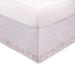 Sima Seashell Quilted Twin Bed Skirt, Cotton Fill, Triple Layered, White