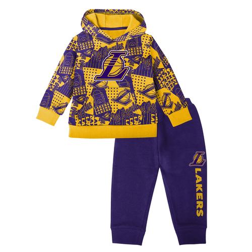 Los Angeles Lakers Drop Set Fleece Set Trainingsanzug – Kleinkind