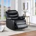 Single Power Recliner Chair Upholstered Power Motion Recliner Modern PU Leather Armchair with Tall Back for Living Room Bedroom