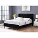 Velvet Upholstered Wingback Platform Bed Frame with Headboard and Footboard