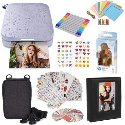 HP Sprocket Portable 2x3" Instant Photo Printer & Accessories Starter Bundle