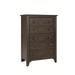 Taylor 5-Drawer Farmhouse Wood Chest, River Rock Brown