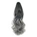 (Buy 4 get 2 free) PPHHD Ponytail Wig Clip Long Curly Hair Big Wavy Female High Ponytail Braid(US)