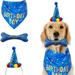 Pet Birthday Party Accessories Dog Hat Triangle Scarf Bone Toys Pull Flag Set Party Decoration Supplies