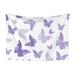 XMXY Dog Throw Blankets Soft Cozy Purple Butterfly Pet Blankets for Couches Machine Washable for Indoor Cats Dogs Small Size