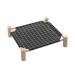 Tuphregyow Elevated Dog Bed Wooden Suspended Pet Bed for Indoor/Outdoor Use Detachable and Portable Ideal for Cats and Small Dogs Black