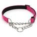 Martingale Dog Collars Reflective Nylon Soft Padded Dog Training Collar Half-Check Stainless Steel Chain Anti-Escape No Pull Dog Choker Collar Limited Chain Cinch Collar for Small Medium Large Dogs