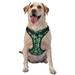 Junzan Christmas Pattern At Buffalo Plaid Pattern Dog Harness - Lightweight Soft Adjustable Small Harness And Leash Set-X-Large