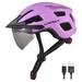 Lixada Bike Helmet with Windshield and Sun Visor - Safety headgear with Rechargeable Tail Light for Bicycle Safety and Protection