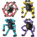 Chok 4 Pcs Transformable High Speed Rotation Fidget Spinners Toys for Kids and Adults Stress Relief Fingertip Toys for Boys and Girls