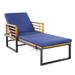Chaise Lounge with Reclining Lounger - Cushioned Lounge Chair