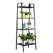 Widen Wall Bookcase Bookshelf Display Furniture Rack Black Iron Storage 4 Tier