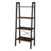 Biplut 4 Tiers Industrial Ladder Shelf Vintage Bookshelf Storage Rack Shelf for Office Bathroom Living Room