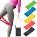 Resistance Bands Set 5 Pcs Latex Exercise Bands with 5 Resistance Levels Skin-Friendly Elastic Bands with Carrying Pouch for Home Workout Strength Training Yoga Pilates