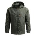 YUHAOTIN Quilted Jacket Hunting Jacket for Men Men Autumn and Winter Detachable Hooded Outdoor Thin Jacket Top Blouse Coat