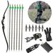 AMEYXGS Archery 60 Hunting Recurve Bow 20-55lbs Takedown Aluminum Riser Archery Outdoor