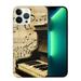 MAXPRESS Case Compatible with iPhone 15 Vintage Music Note Piano[Anti-Scratch] Fashion Pattern Hard PC Back&Soft Cover Case iPhone 15