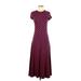 Vineyard Vines Casual Dress - Midi: Burgundy Stripes Dresses - Women's Size Small