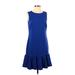 Betsey Johnson Casual Dress - A-Line: Blue Solid Dresses - Women's Size 2