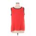 Calvin Klein Sleeveless Blouse: Red Tops - Women's Size X-Large