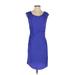 Alex + Alex Casual Dress - Sheath: Blue Solid Dresses - Women's Size X-Small