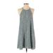 Forever 21 Contemporary Casual Dress - A-Line: Teal Marled Dresses - Women's Size Small