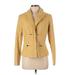 Etcetera Blazer Jacket: Short Yellow Print Jackets & Outerwear - Women's Size 6