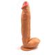 12 Inch Realistic Dildo, Body-Safe Material Lifelike Huge Penis with Strong Suction Cup for Hands-Free Play, Flexible Cock Adult Sex Toys for Women (Flesh)