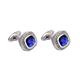 Shirt Cufflinks Blue Crystal Sleeve Nail Wedding Dress Cuff Button Suit Button