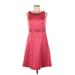 Boden Limited Edition Casual Dress - A-Line Scoop Neck Sleeveless: Pink Print Dresses - Women's Size Medium