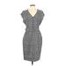 Eliza J Casual Dress - Sheath: Gray Plaid Dresses - Women's Size 8