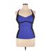 Nike Active Tank Top: Blue Color Block Activewear - Women's Size 14