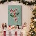 The Holiday Aisle® Peppermint Snowman Collection B Premium Gallery Wrapped Canvas - Ready To Hang in Black/Blue/Green | Wayfair