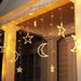 The Holiday Aisle® Remote Control Star Solar Light Outdoor 138 LED Solar Curtain Light Window Light Warm Light in Pink | Wayfair