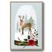 The Holiday Aisle® Snow Globe Village III-Framed Gallery Wrapped Canvas Canvas, Solid Wood in Brown/Gray/White | 25 H x 17 W x 1.5 D in | Wayfair