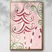 The Holiday Aisle® Candy Cane Holiday I Framed On Canvas Print Canvas, Solid Wood in Black/Pink/White | 41 H x 27 W x 1.5 D in | Wayfair