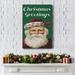 The Holiday Aisle® Retro Santa Claus I Canvas, Solid Wood in Black/Green/Red | 18 H x 12 W x 1.5 D in | Wayfair 0235AC99A3654688BFDF4A804E998367