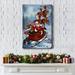 The Holiday Aisle® Santa's Sleigh Metal in Black/Blue/Brown | 60 H x 40 W x 1.5 D in | Wayfair 8E5637CE1C664E1B81032267554F0B55