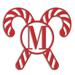 The Holiday Aisle® Metal Monogram Candy Canes Holiday Shaped Ornament Metal in Red | 4 H x 4 W x 0.05 D in | Wayfair